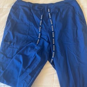 Med Couture, size XL, blue scrub joggers.